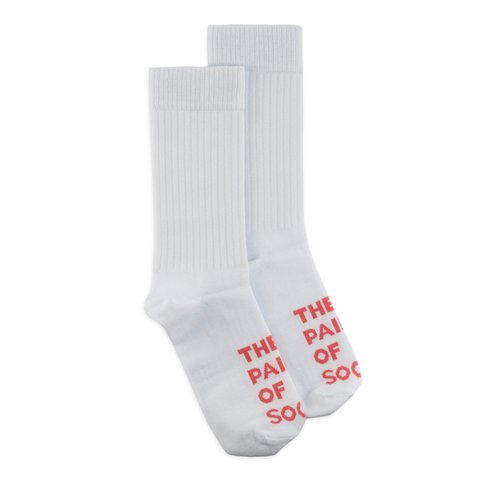 Шкарпетки The Pair of Socks WHITE N CORAL BIG LOGO 4820234215225 фото