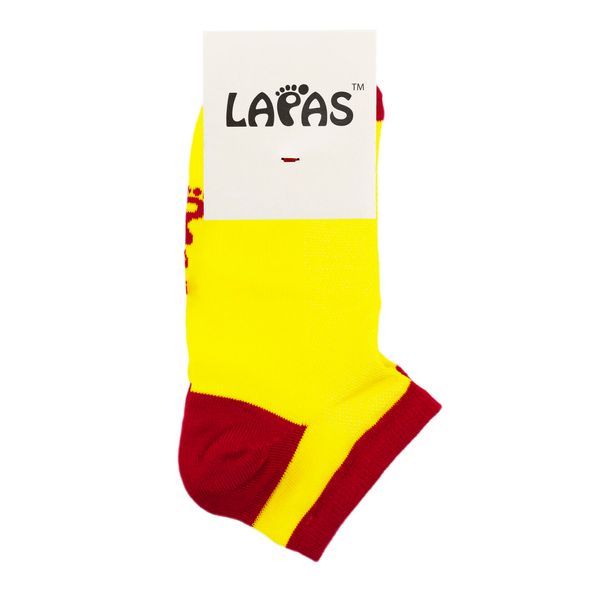 Короткі шкарпетки Lapas Жовто-Червоні в сітку MINI 4820234204502 фото